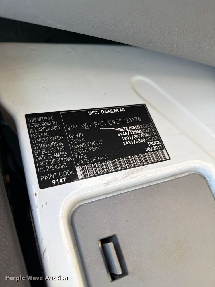 image for item ES8123 2012 Freightliner Sprinter van