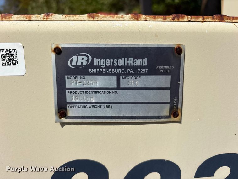 image for item ES8137 2006 Ingersoll Rand PT125R pneumatic roller