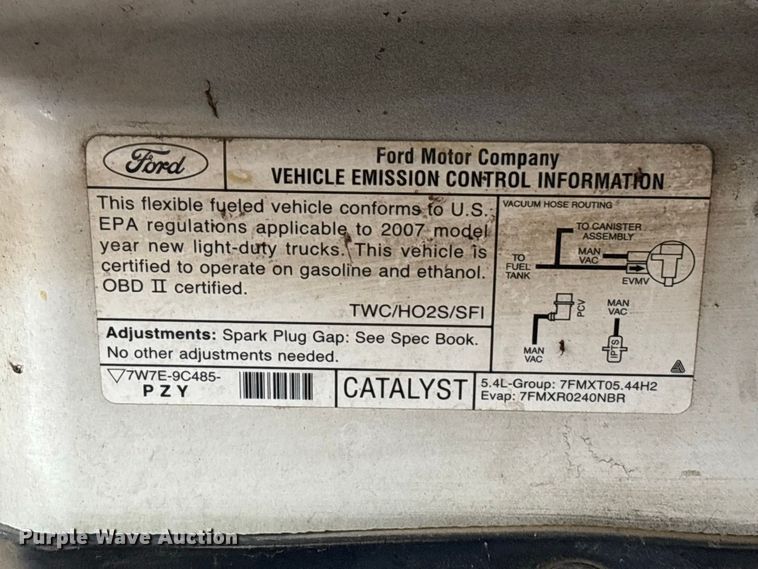 image for item EU0828 2007 Ford F-150 Ext. Cab pickup truck