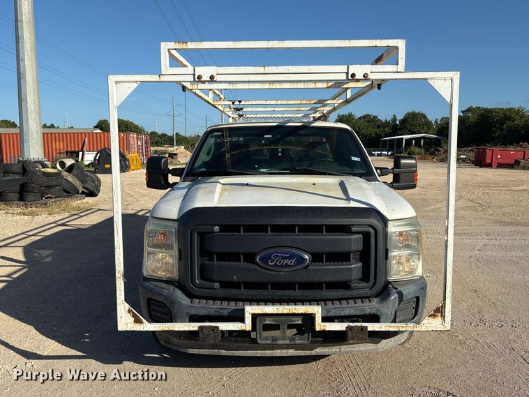 image for item EU0836 2014 Ford F250 Super Duty Crew Cab utility bed pickup truck