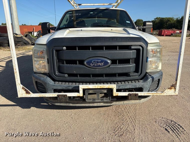 image for item EU0836 2014 Ford F250 Super Duty Crew Cab utility bed pickup truck