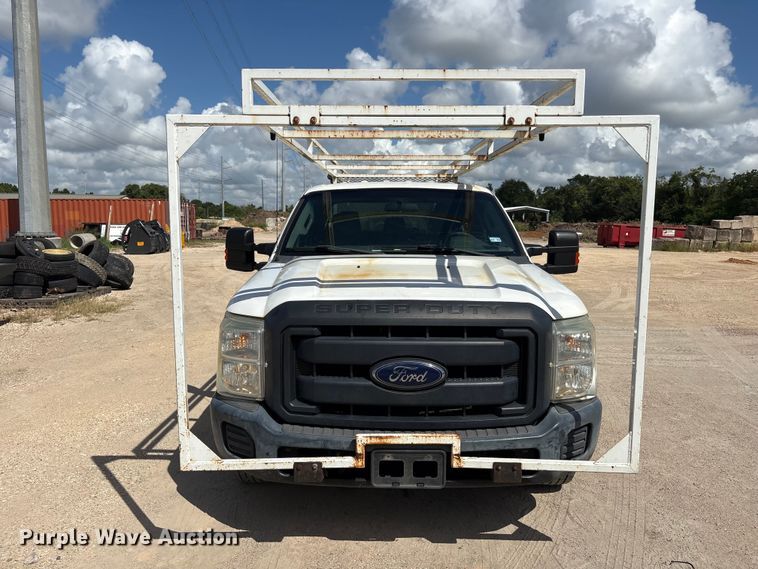 image for item EU0841 2014 Ford F250 Super Duty Crew Cab utility bed pickup truck