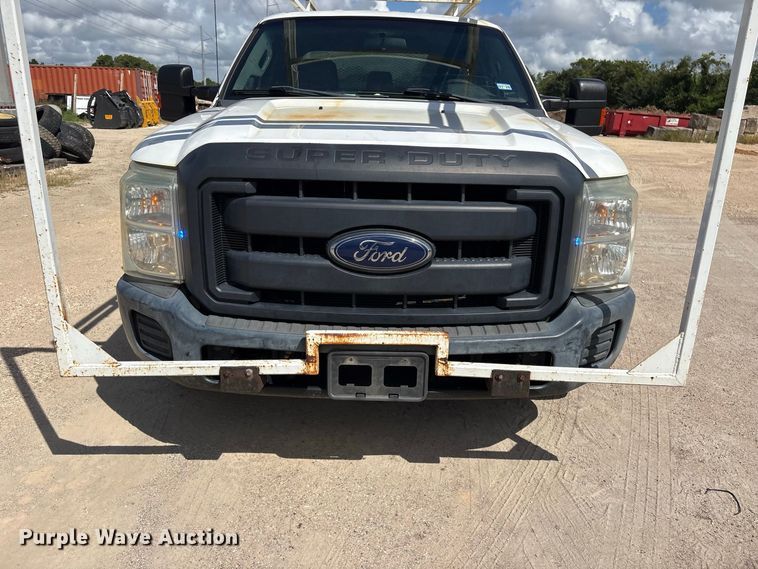 image for item EU0841 2014 Ford F250 Super Duty Crew Cab utility bed pickup truck