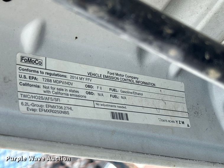 image for item EU0841 2014 Ford F250 Super Duty Crew Cab utility bed pickup truck