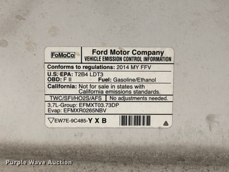 image for item EU0842 2014 Ford F150 Ext. Cab pickup truck