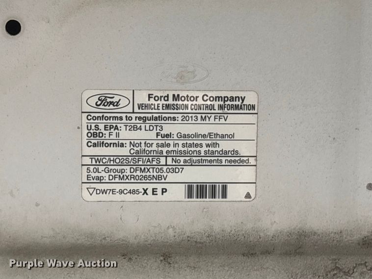 image for item EU0845 2013 Ford F150 pickup truck