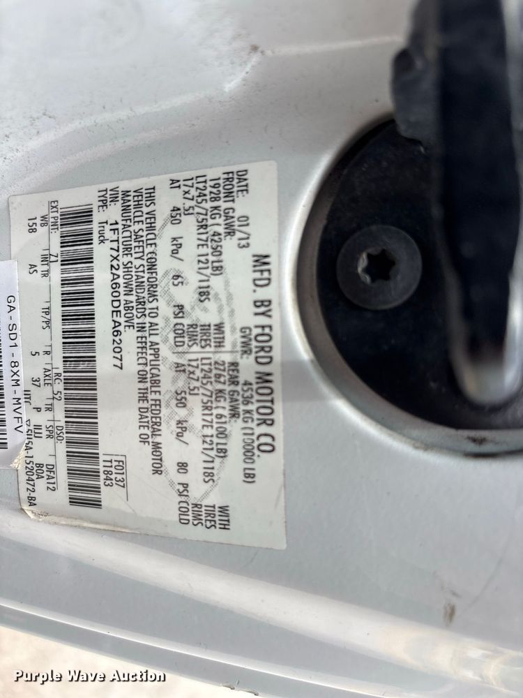 image for item EU0848 2013 Ford F250 Super Duty Ext. animal control pickup truck