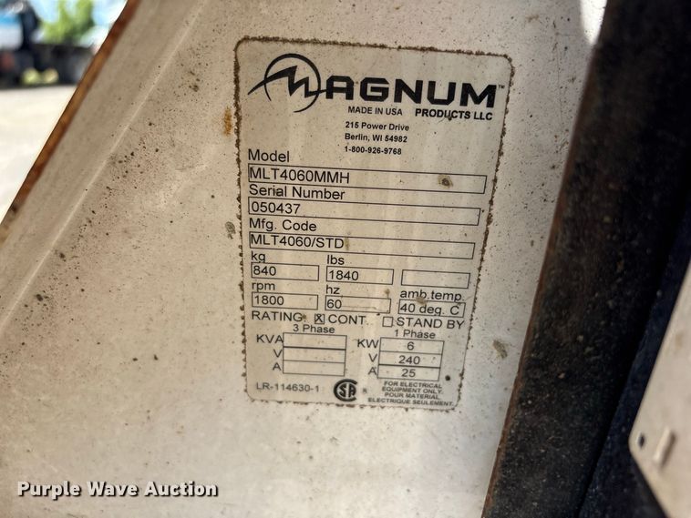 image for item EU0853 Magnum MLT4060MMH light plant