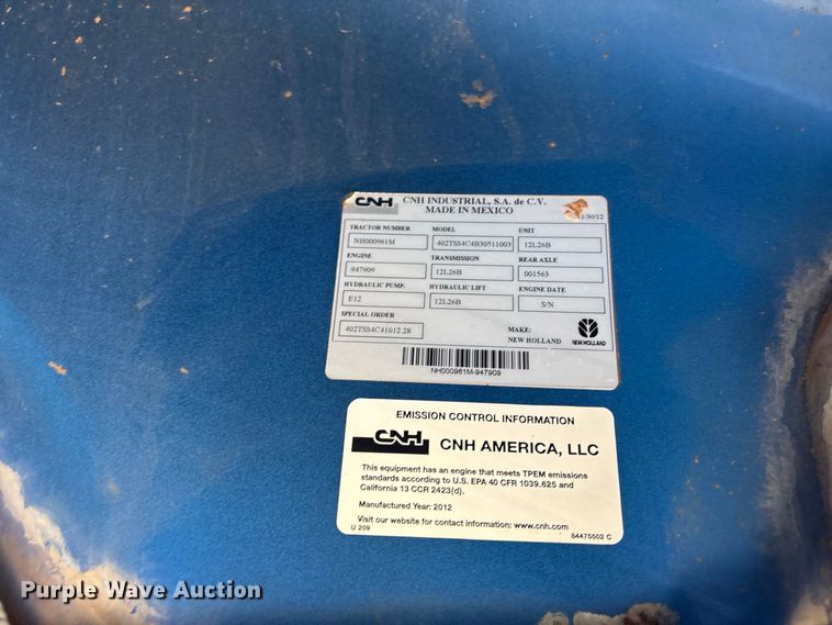 image for item EX0040 New Holland TS6.140 MFWD tractor