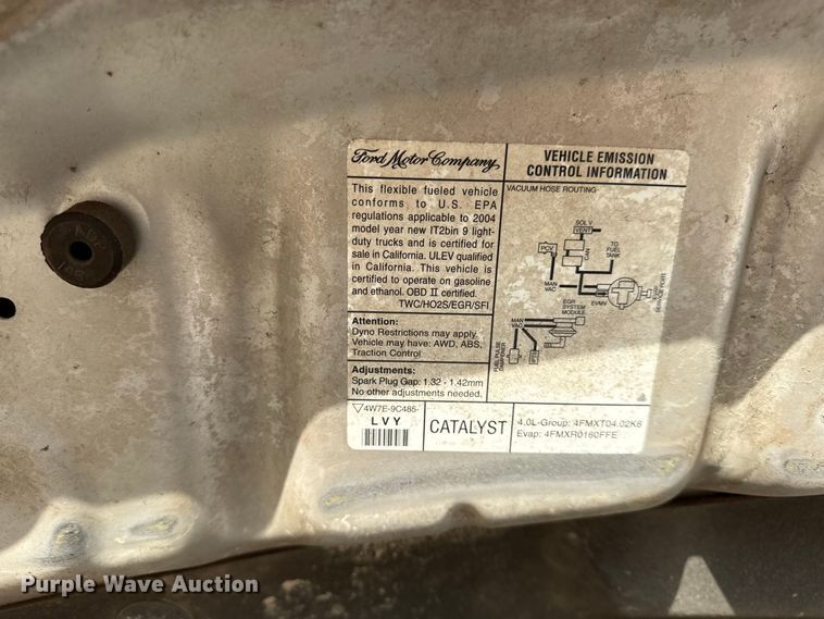 image for item EX2219 2004 Ford Explorer SUV
