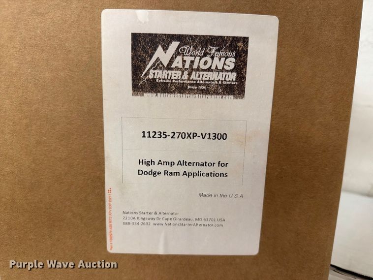 image for item EX4243 Nations starter and alternator 11235-270XP-V1300 high amp alternator