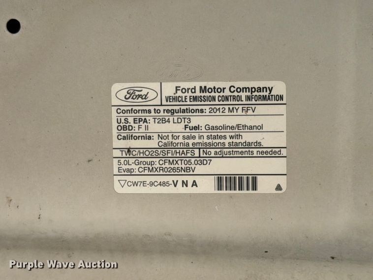 image for item EX4609 2012 Ford F150 pickup truck