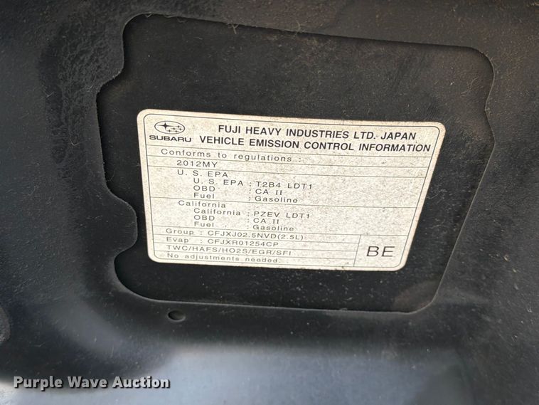 image for item FB8877 2012 Subaru Forester SUV