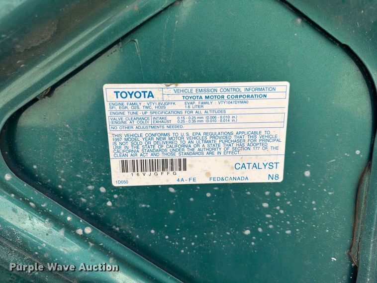 image for item FB8878 1997 Toyota Corolla 