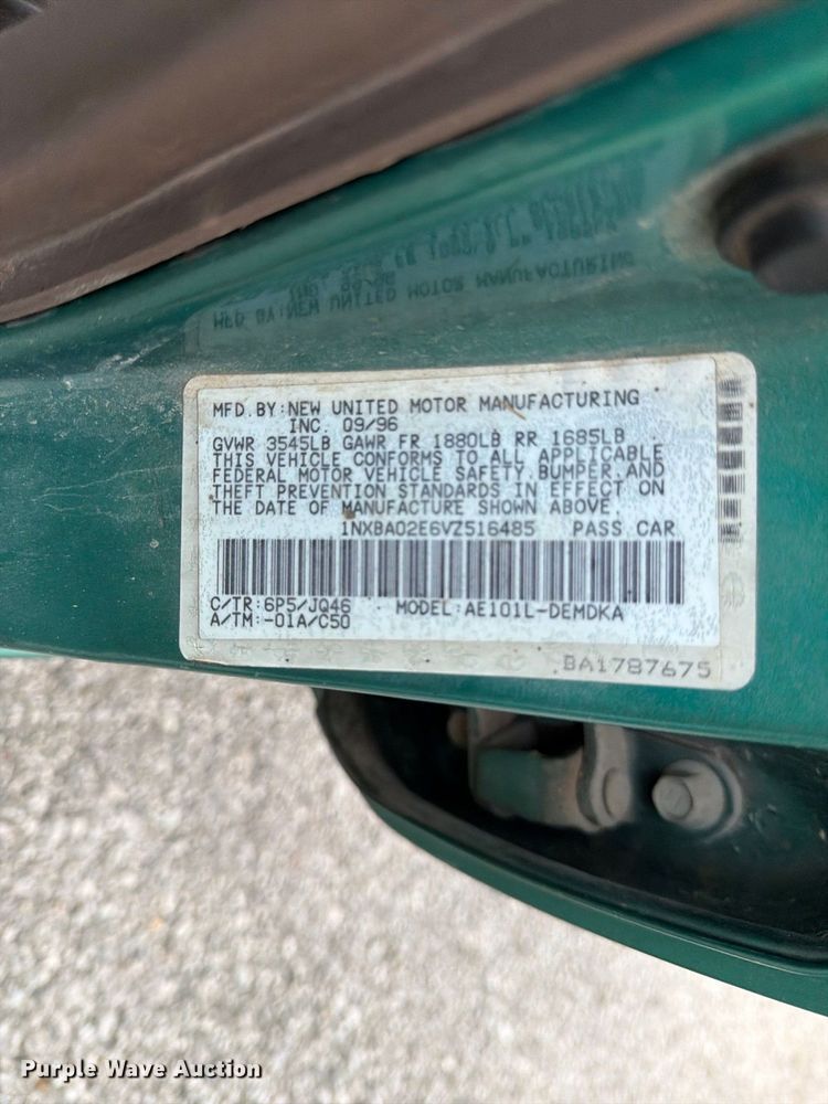 image for item FB8878 1997 Toyota Corolla 