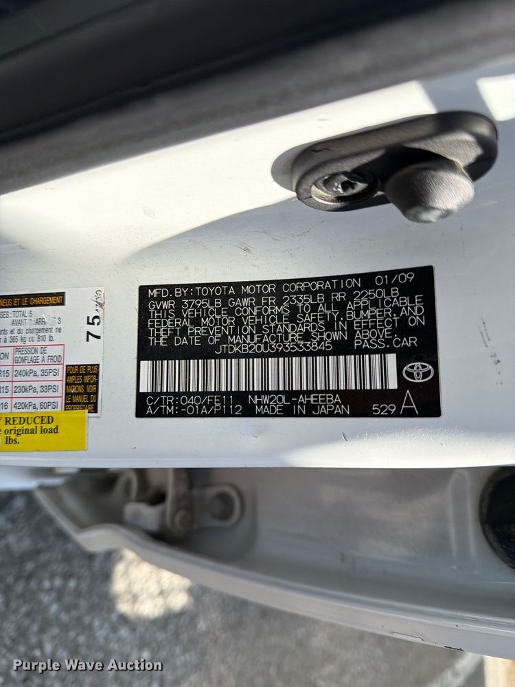 image for item FB8894 2009 Toyota Prius 