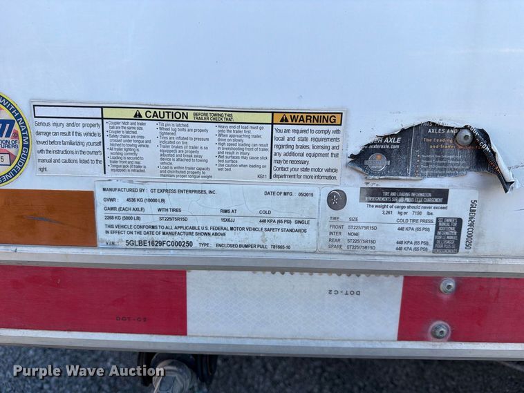 image for item FB8901 12 GT EXPRESS ENTERPRISES, INC. 