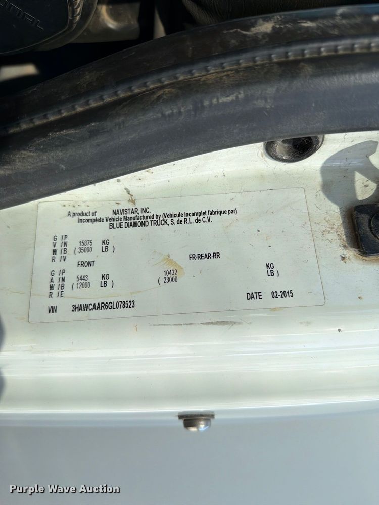image for item FB8918 2016 International 7400 utility / service truck