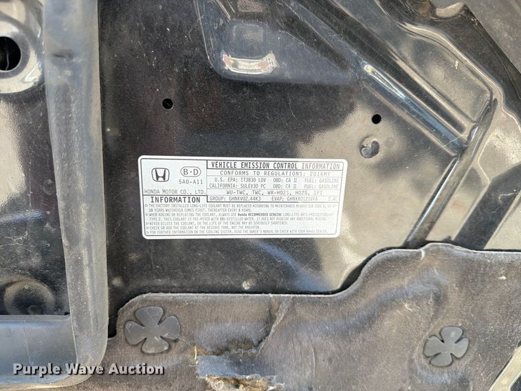 image for item FB8923 2016 Honda Accord 
