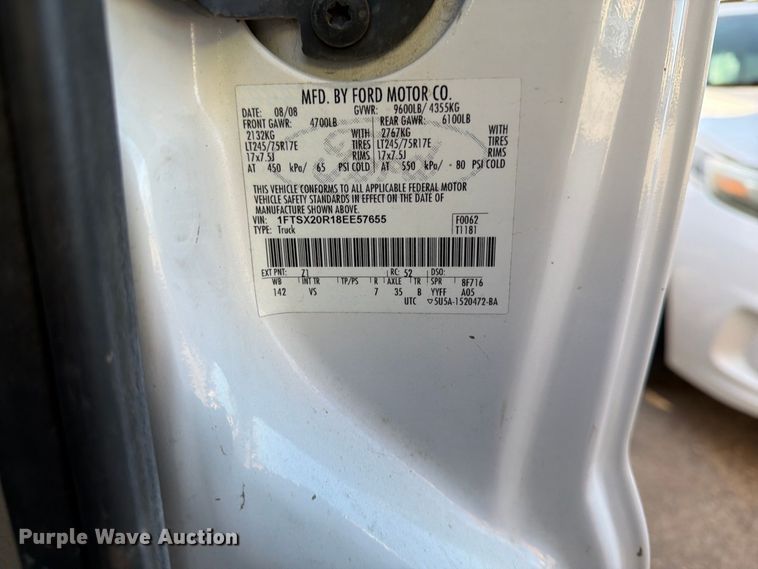 image for item FB8965 2008 Ford F250 Super Duty Ext. Cab pickup truck