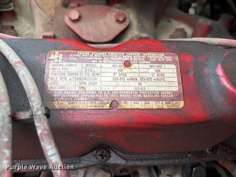 image for item FC1972 1977 International Harvester Loadstar 1700 pumper fire truck