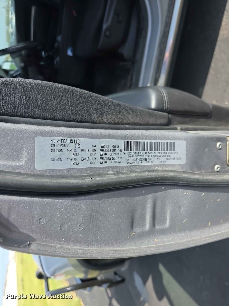 image for item FH6389 2020 Dodge Durango SSV SUV