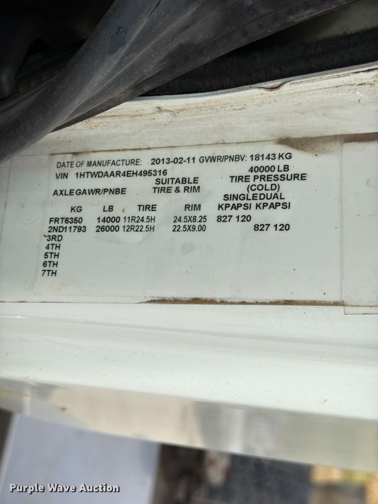 image for item FK4173 2014 International 7400 truck cab and chassis