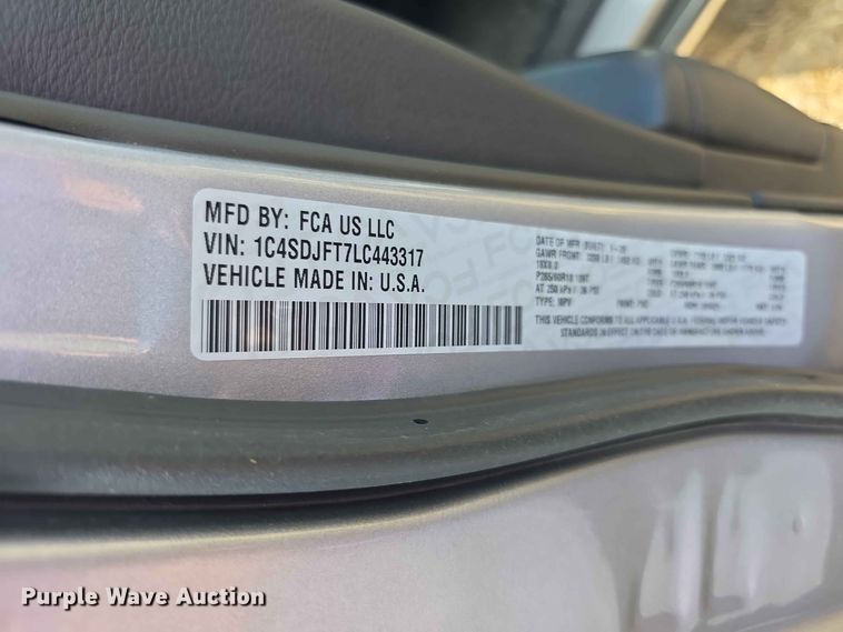 image for item FN1513 2020 Dodge Durango SSV SUV