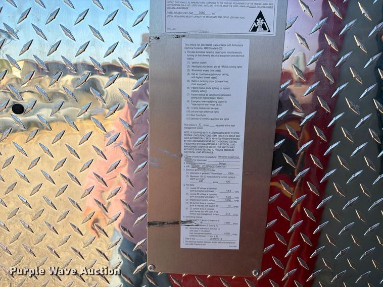 image for item FN2587 2013 RAM 4500 ambulance