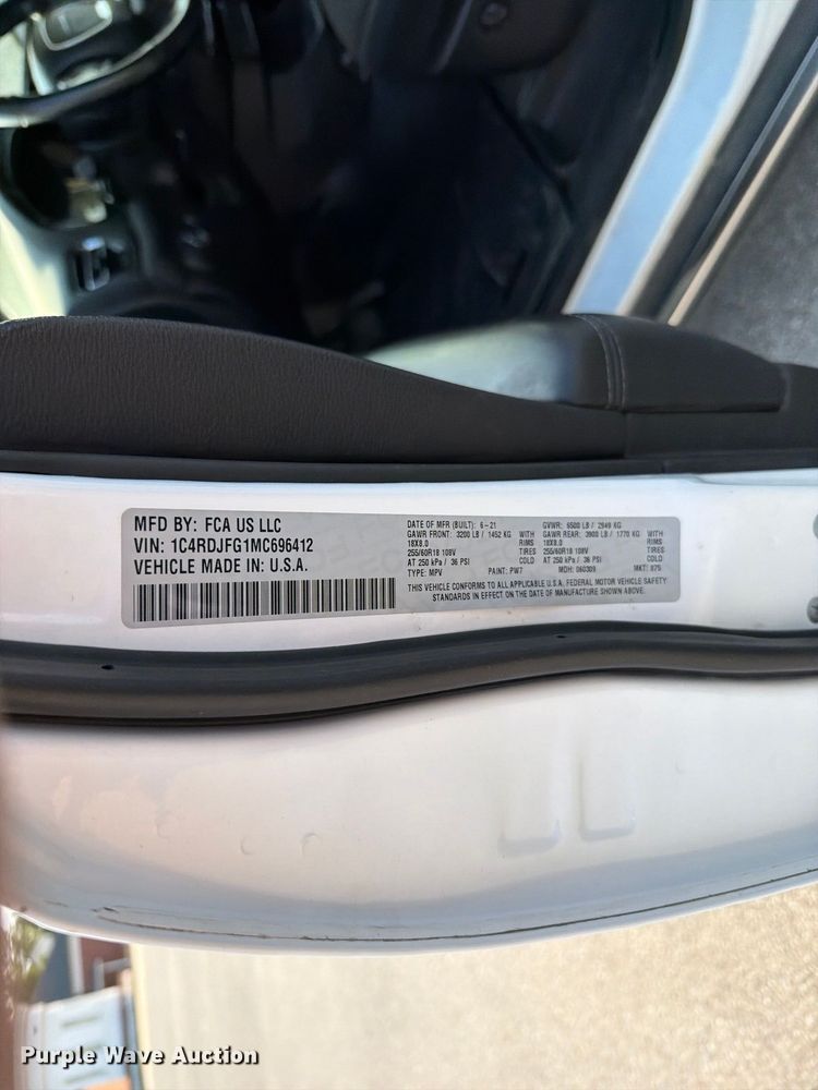 image for item FT6273 2021 Dodge Durango SSV SUV