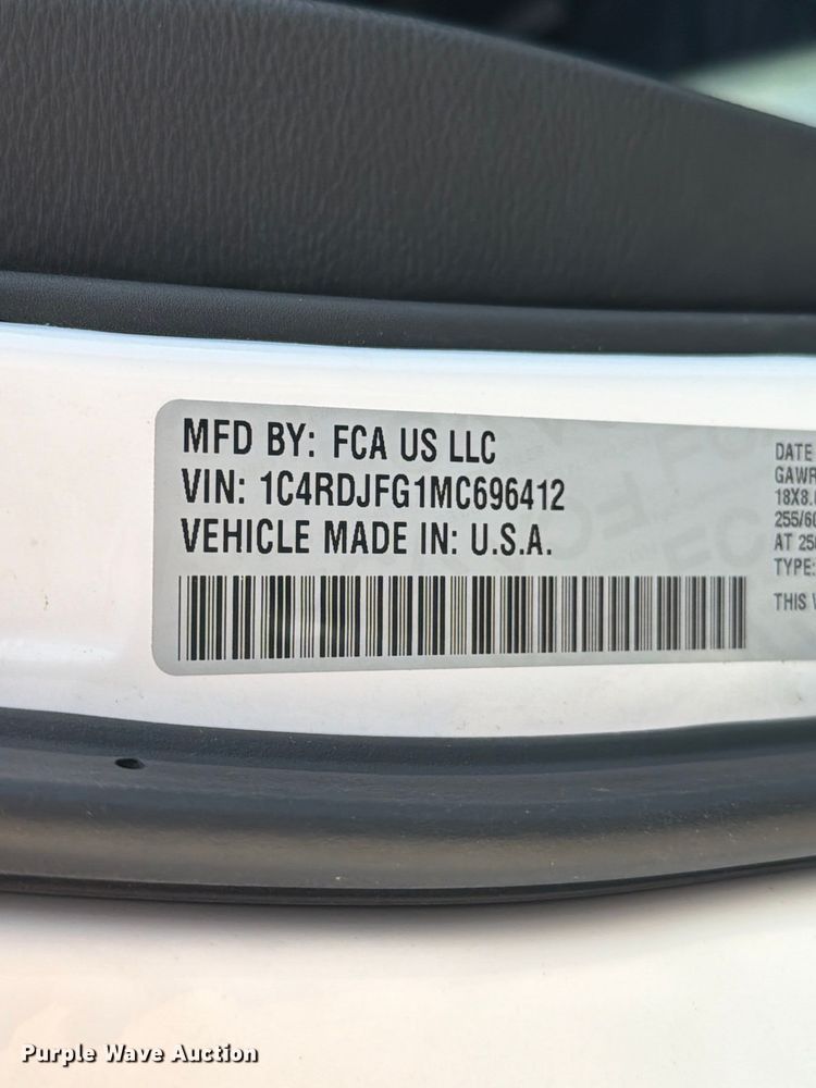 image for item FT6273 2021 Dodge Durango SSV SUV