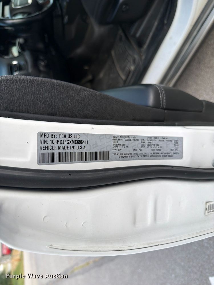 image for item FT6274 2021 Dodge Durango SSV SUV