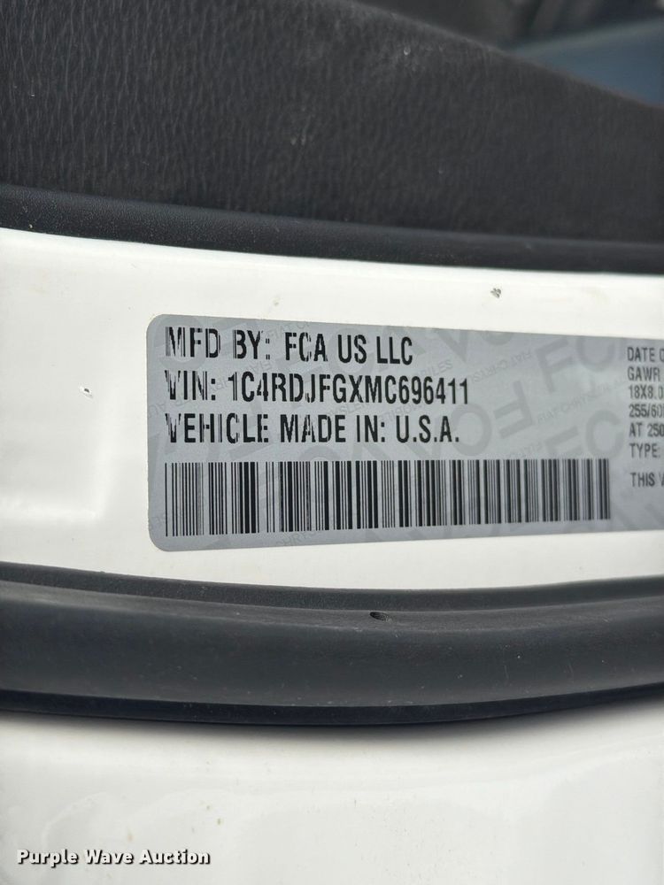 image for item FT6274 2021 Dodge Durango SSV SUV