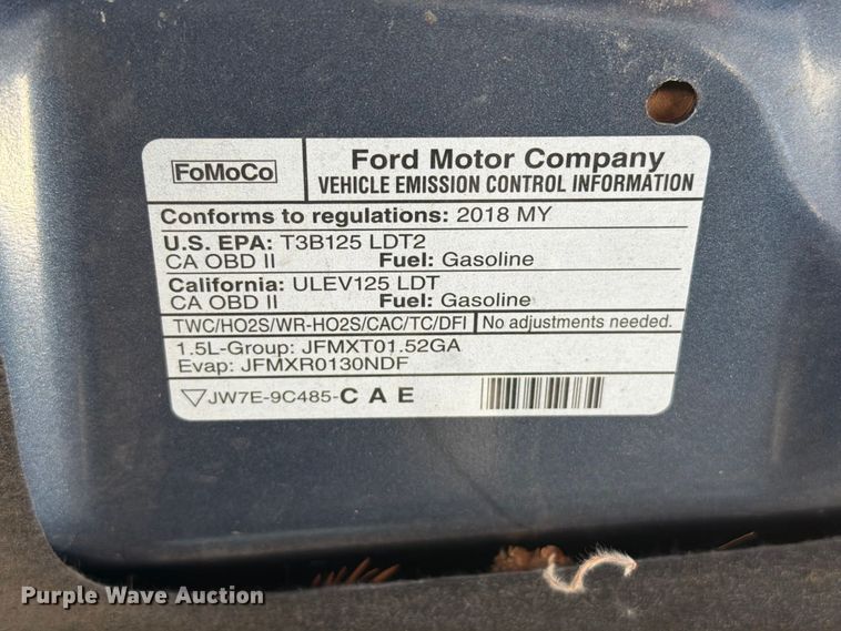 image for item FT6303 2018 Ford Escape SE SUV