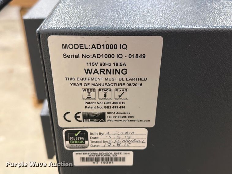 image for item FT6723 BOFA AD1000 IQ fume extractor