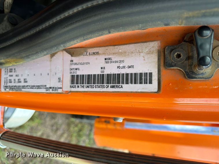 image for item FT8052 2013 International SF567 dump truck