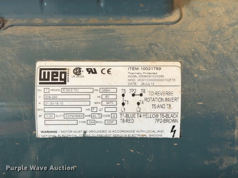 image for item FT8056 C-Aire A050V060-1230 air compressor