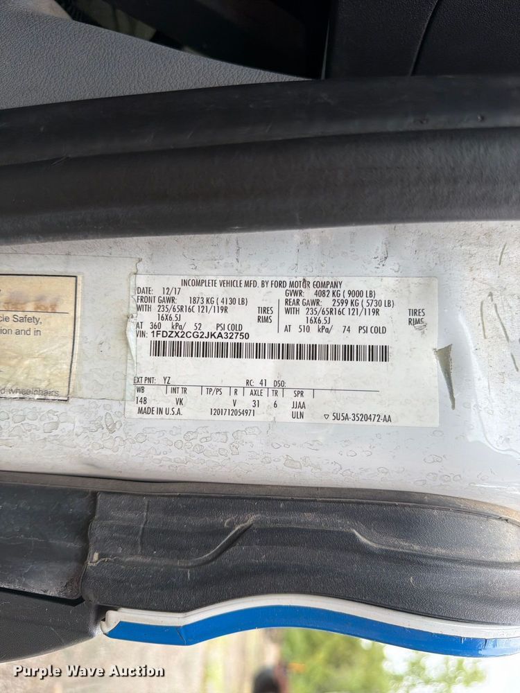image for item FU4651 2018 Ford Transit van