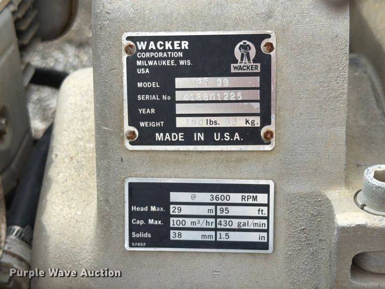 image for item FU4660 (2) Wacker PT3B pumps