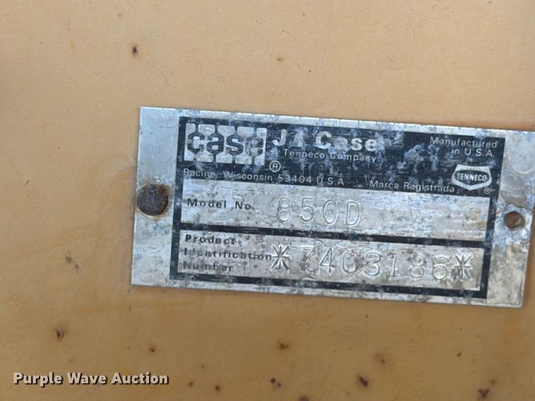 image for item FU4675 1986 Case 850D dozer