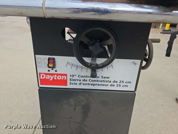 image for item NF9659 Dayton  table saw