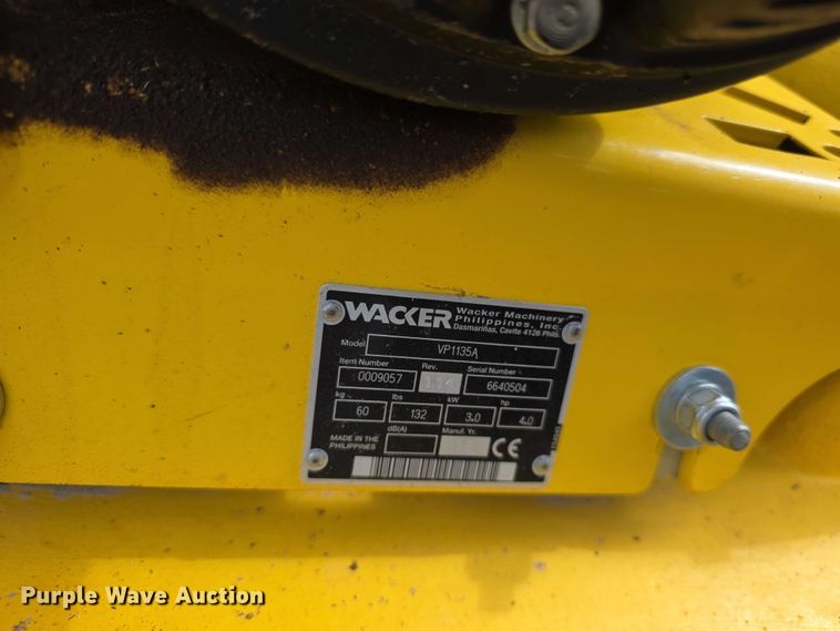 image for item NF9661 Wacker VP1135 plate compactor