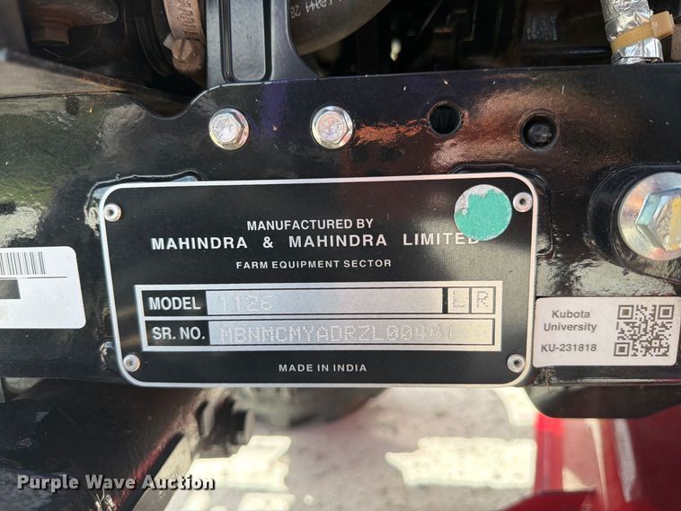 image for item DV7377 2024 Mahindra 1126 HST MFWD tractor