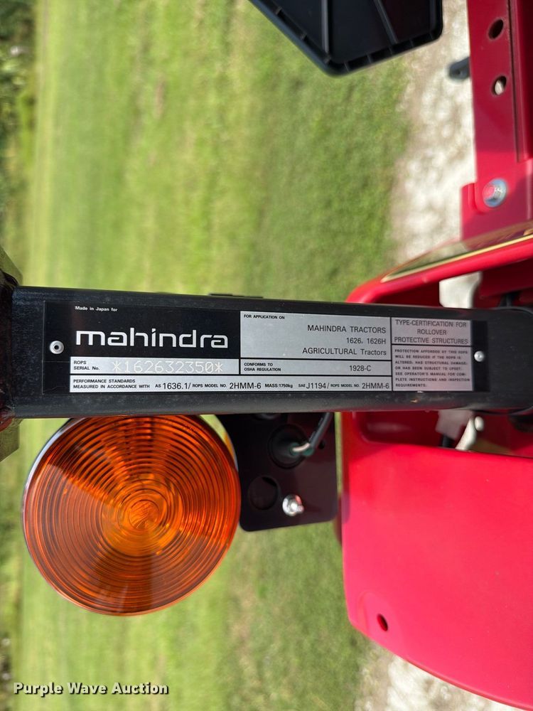 image for item DV7378 Mahindra 1626 MCH MFWD tractor