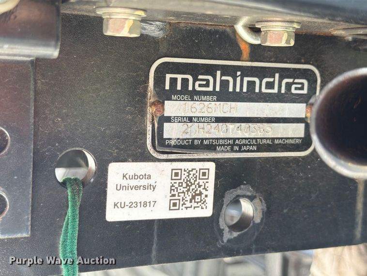 image for item DV7378 Mahindra 1626 MCH MFWD tractor