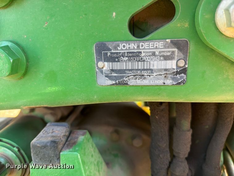 image for item EA0483 2013 John Deere 6150R MFWD tractor