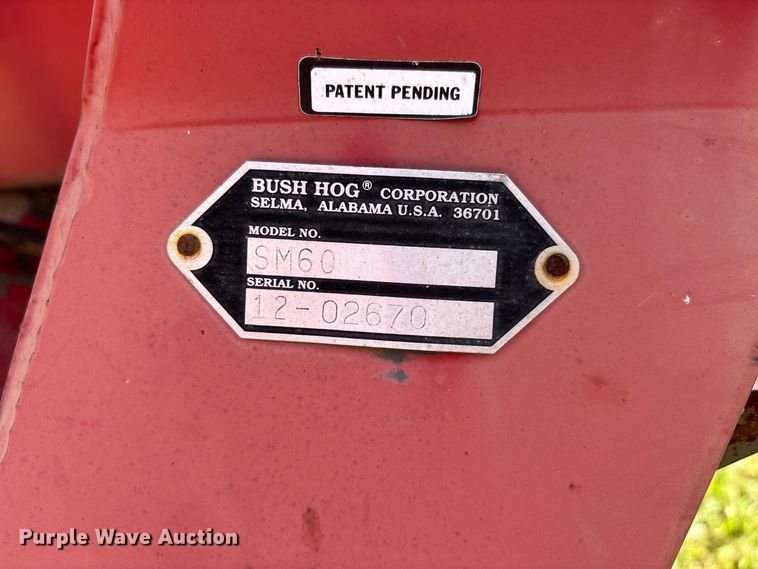 image for item ER3325 Bush Hog SM60 side boom rotary mower