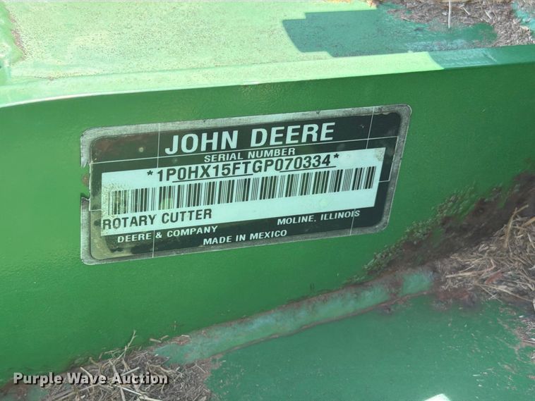 image for item EW8829 2016 John Deere HX15 