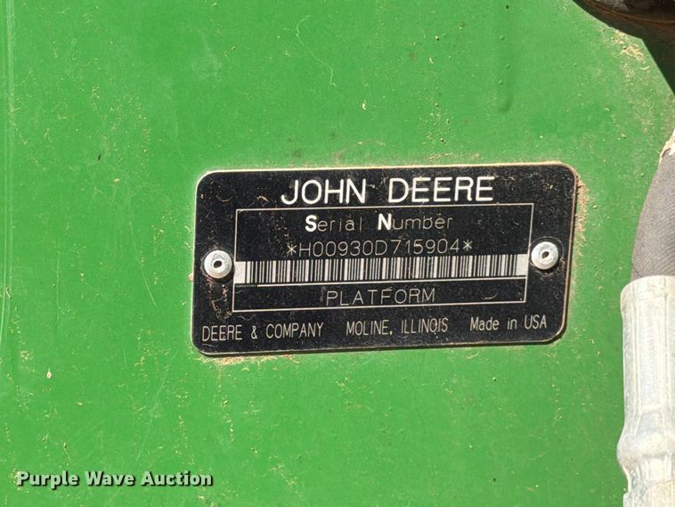 image for item EW8834 2006 John Deere 630 D rigid head