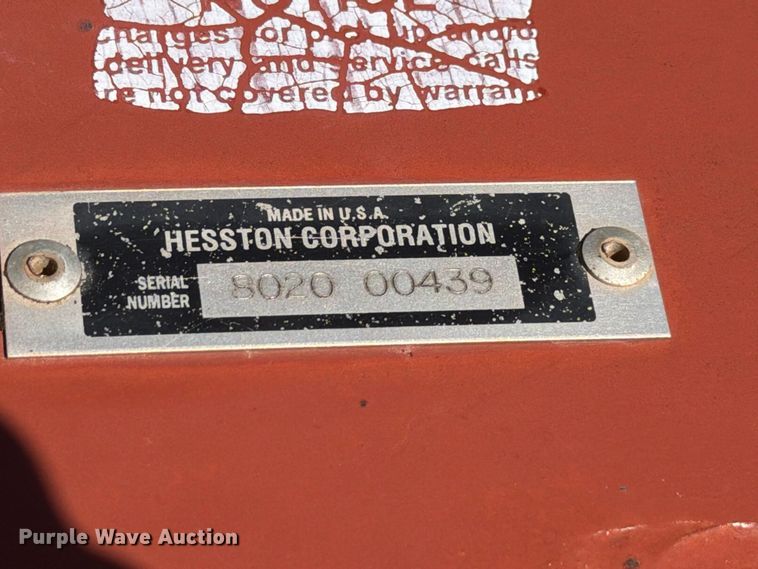 image for item EW8895 1999 Hesston 8450 swather / windrower